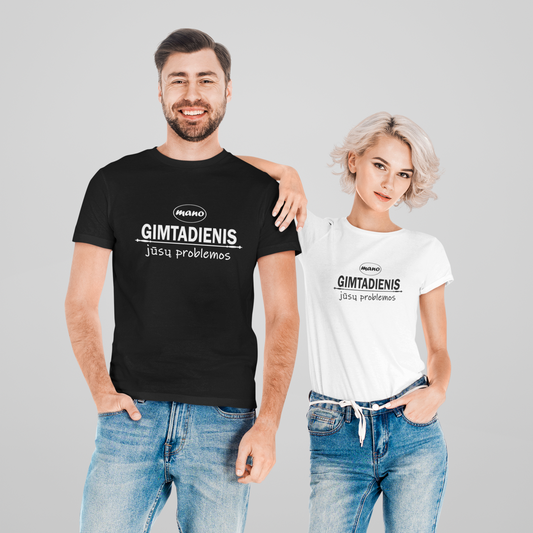 Gimtadienio Marškinėliai su Užrašu