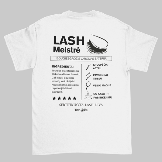 Personalizuoti Marškinėliai "Lash Meistrė"